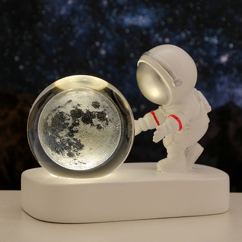 Glowing Planetary  Astronaut Crystal Ball